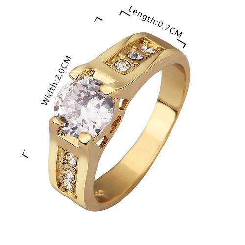 Design Beautiful Fashion Jewelry Lady`s 18k Gold Plated Zircon Ring