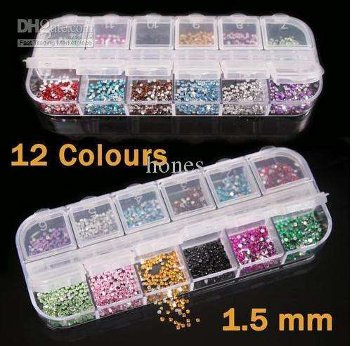 3000 pcs Mix Color Teardrop Nail Art Gems Rhinestones Deco Glitters Beautiful decoration