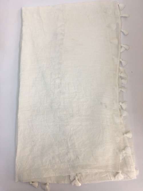 Tasseled Scarf (White)