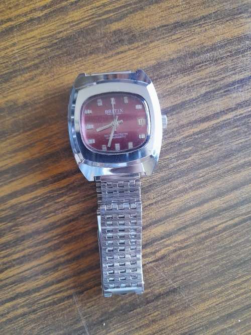 BRITIX DE LUXE WATERPROTECTED ANTIMAGNETIC ANTIQUE 1970S WRIST WATCH