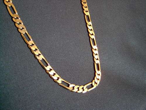10MM large link figaro mens neck chain 9ct gold PLATED VALUE R1999