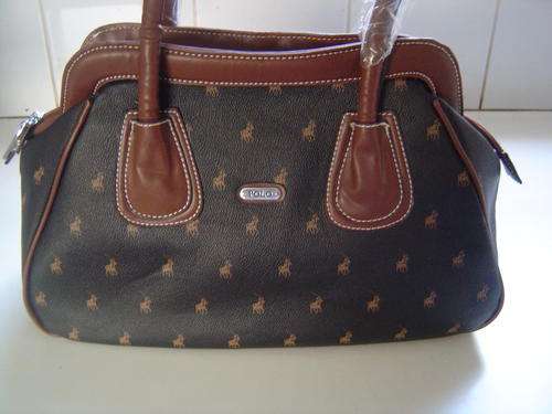 STUNNING  POLO HANDBAG BLACK AND BROWN