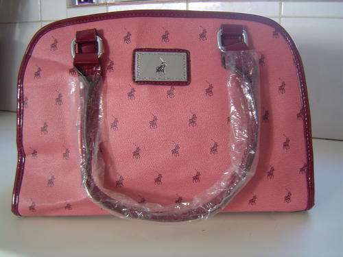 STUNNING  POLO HANDBAG MINK AND BURGANDY...CHRISTMAS SPECIAL