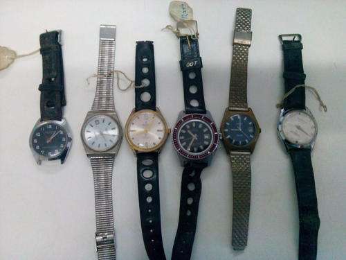 Antique wind up watches X 6 (not working but complete)