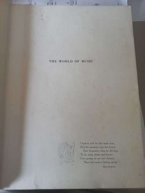 Rare Vintage 1954, Music Book, THe world of Music