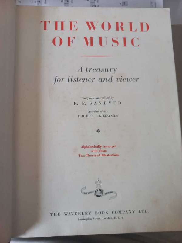 Rare Vintage 1954, Music Book, THe world of Music