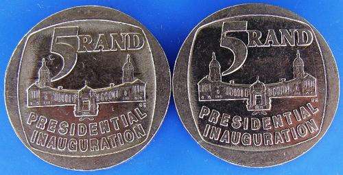 1994 MANDELA PRESIDENTIAL INAUGURATION R5 COINS