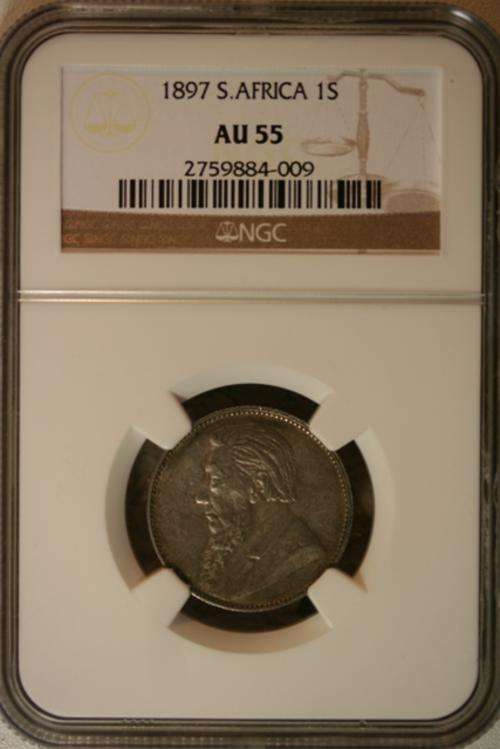 1897 ZAR 1 Shilling AU 55