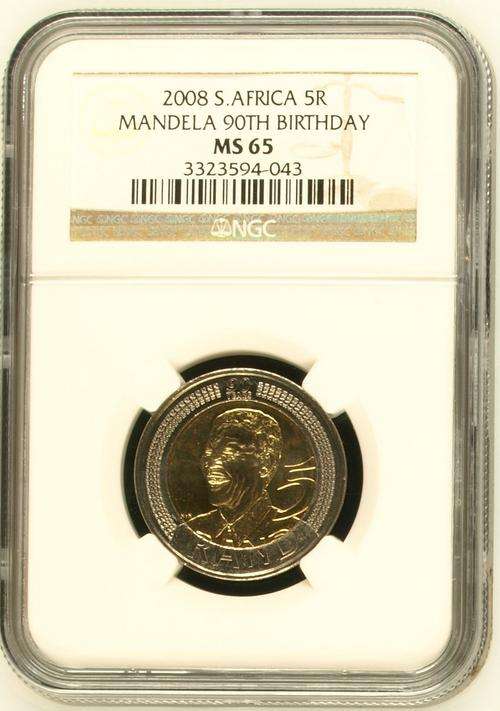 2008 Nelson Mandela MS65 90th Birthday