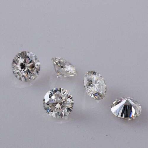 1.00ct White GH Color VVS1 Round Cut Loose Moissanite Stone With GRA Certificate `2 Stones`