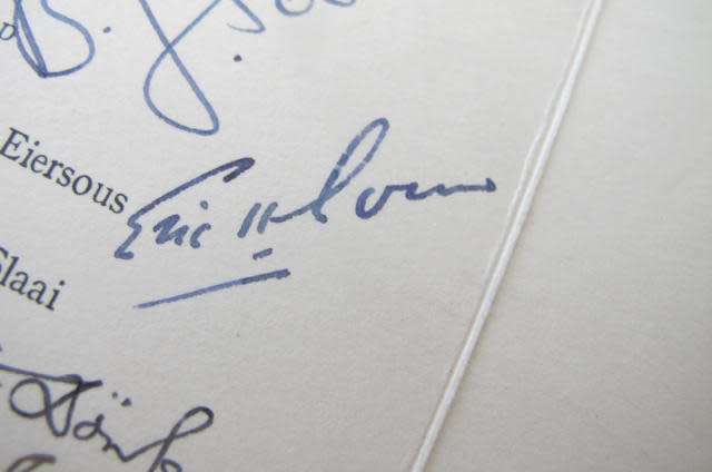 SOUTH AFRICA - 1948 OPENING DAY LUNCHEON OF THE NATIONAL PARTY GOVERNMENT WITH SIGNATURES