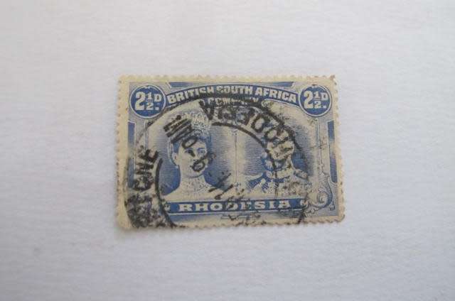 Rhodesia - 1910 Double Heads 2 1/2d used