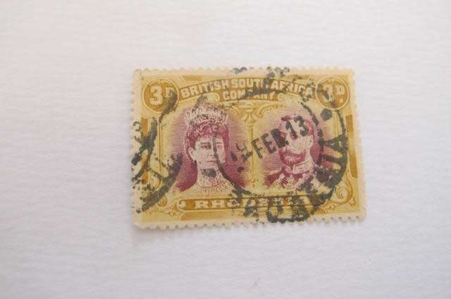 Rhodesia - 1910 Double Heads 3d used