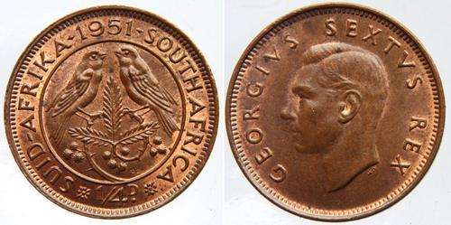 SA Union - 1951 Farthing EF+