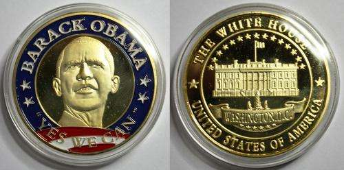 American - Barack Obama - Yes we can - PROOF encapsulated (about crown size)