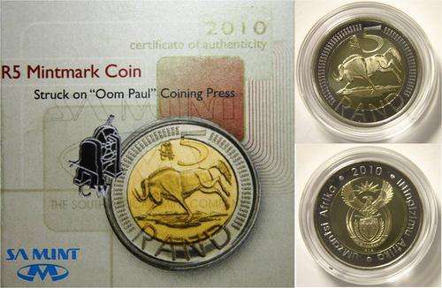 2010 Oom Paul minted Prooflike R5 with Mint mark, box & Certificate!!!!!