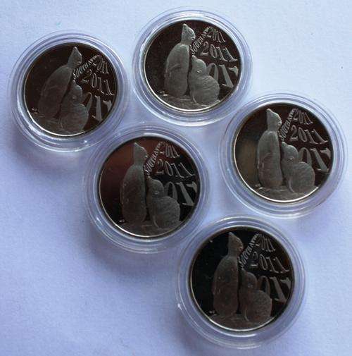 SA Mint Coin World - Encapsulated 2011 Meerkat Tokens - bid per token