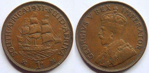 SA Union Penny - 1931 VF-