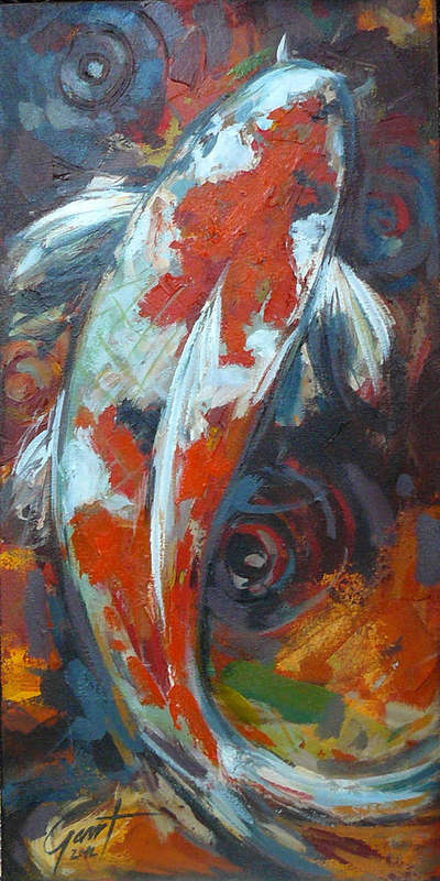 Original painting from Gerart  Koi Fish