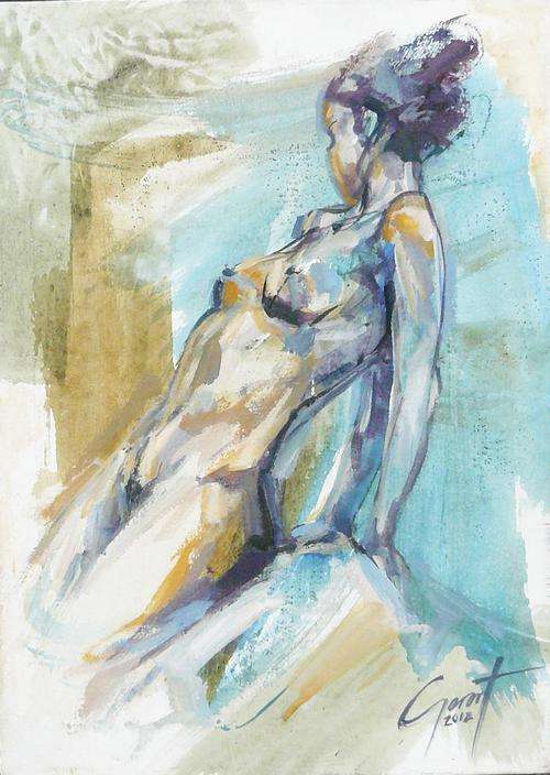 Original abstract nude painting from Gerart!