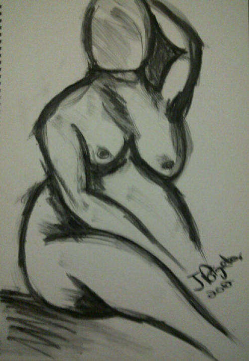 Beautiful original charcoal by Johan Potgieter