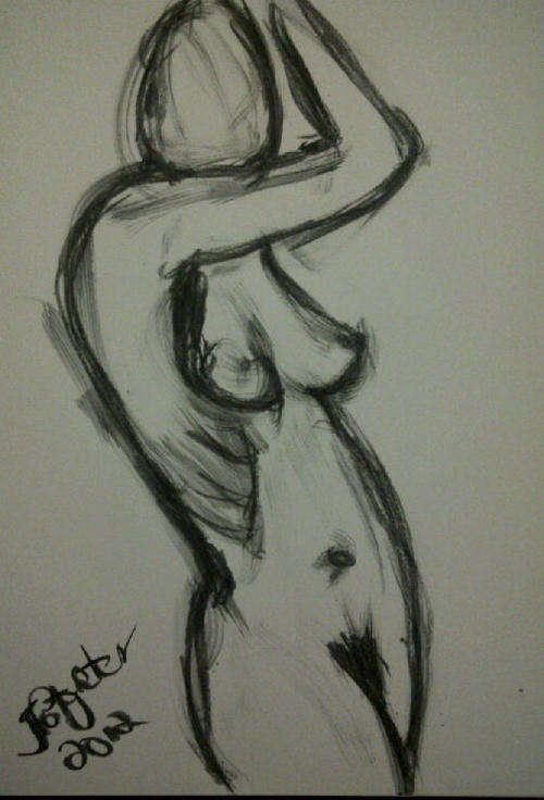 Beautiful original charcoal by Johan Potgieter