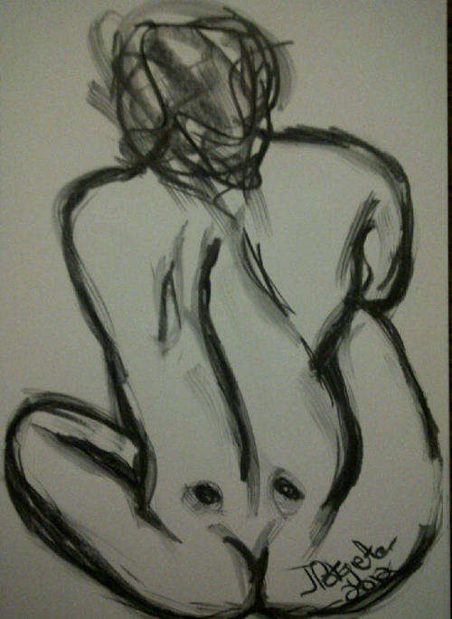 Beautiful original charcoal by Johan Potgieter