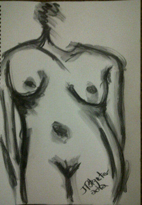Beautiful original charcoal by Johan Potgieter