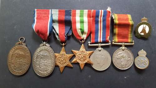 WWII medals and John Chard Medal & Decoration to 205876 RYNEKE