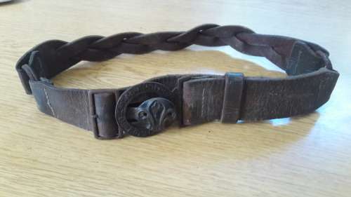 Old vintage Padvinders / Scout leather belt - complete