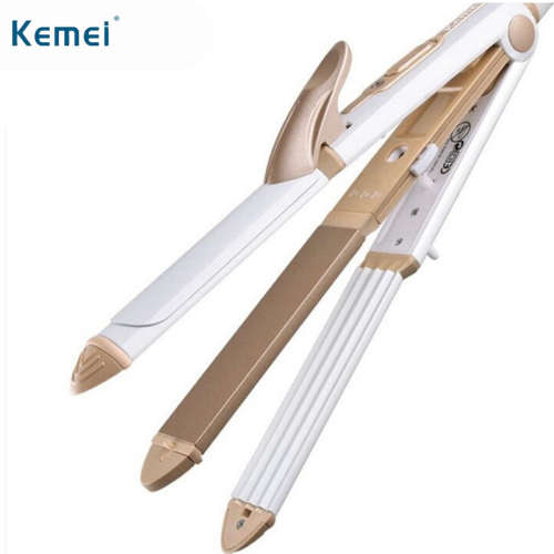 KeMei 3 In 1 Multifunction Hair Curling Iron  & Hair Straightener