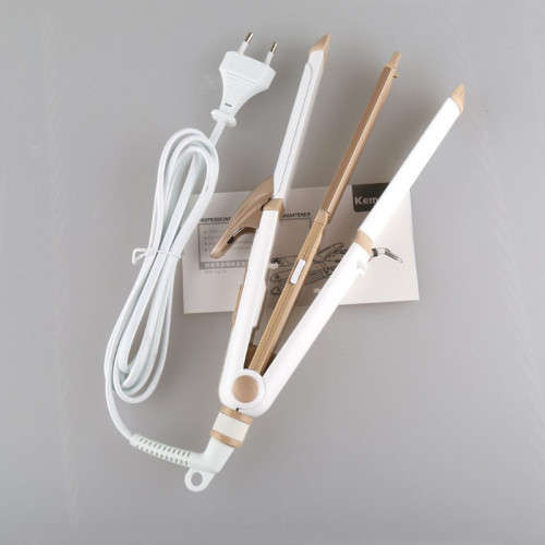 KeMei 3 In 1 Multifunction Hair Curling Iron  & Hair Straightener