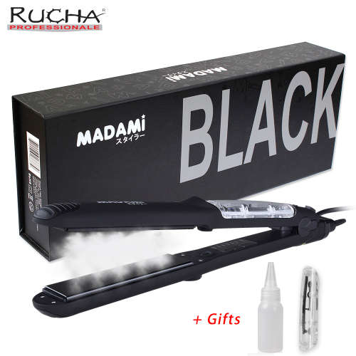 MADAMI Professional Argan Oil Vapor Salon Steam Hair Straightener Flat Iron bobshop .za
