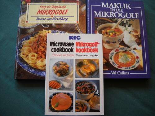 3 X Mikrogolf- resepte deur Jean Engelbrecht, Val Collins en Denise von Hirschberg