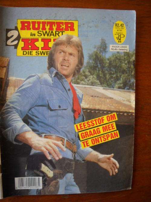 FOTOBOEK/PICTURE BOOK:  RUITER in SWART/ KID DIE SWERWER  NR. 84  (2 Verhale)