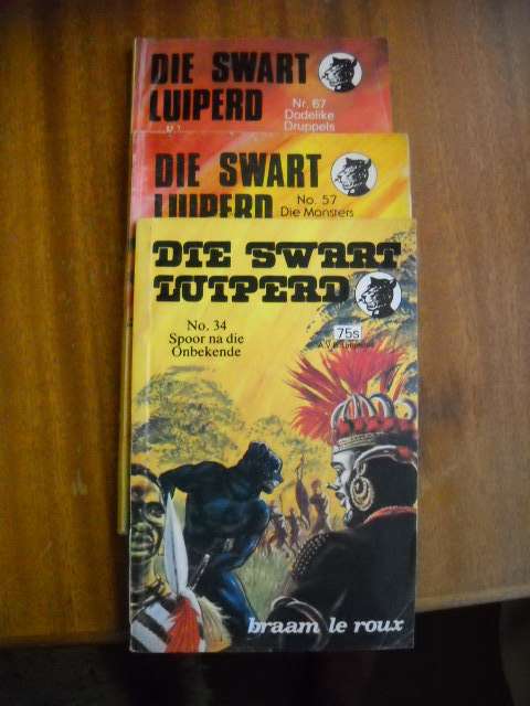 3 Swart Luiperd Sirkelreeks Nrs. 34, 57 en 67  deur Braam le Roux en Meiring Fouche
