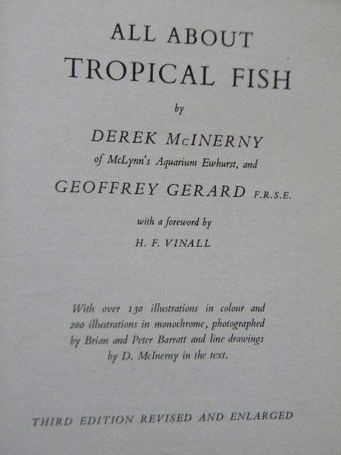 ALL ABOUT TROPICAL FISH  by Derek McInerny  and  Geoffrey Gerard