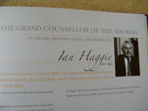 HIGHEST HONOUR  South African National Orders (Official 10 years celebrations of freedom)