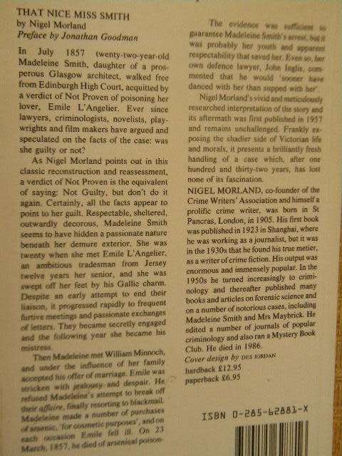 THAT NICE MISS SMITH  by Nigel Morland  Classic Crime Series