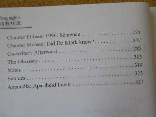 A LONG NIGHT`S DAMAGE Working for the Apartheid State  by Eugene de Kock as told to Jeremy Gordin