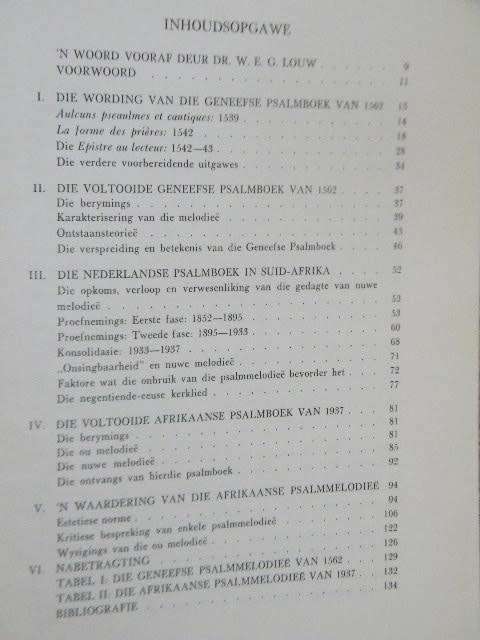 DIE AFRIKAANSE PSALMMELODIEE deur  dr. J. J. A. van der Walt