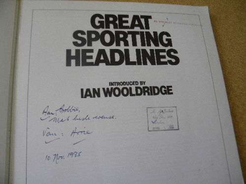 GREAT SPORTING HEADLINES  Introduced by Ian Wooldridge