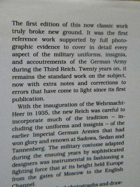 GERMAN ARMY UNIFORMS AND INSIGNIA 1933 - 1945  by Brian L. Davis