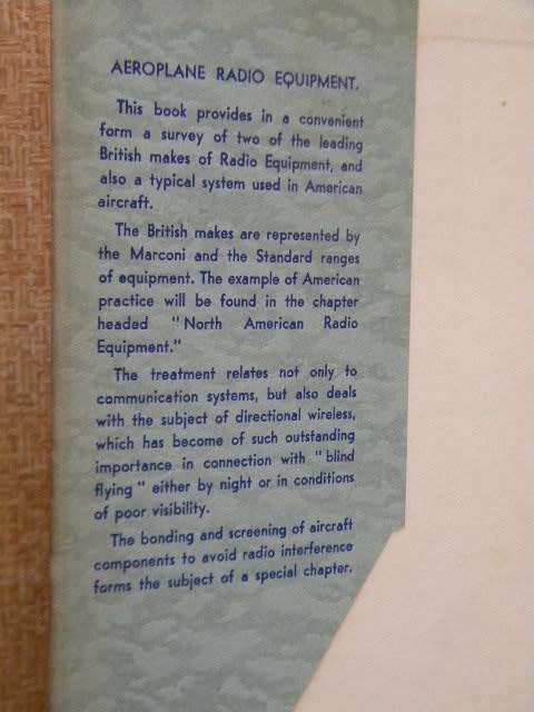 AEROPLANE RADIO EQUIPMENT General Editor E. Molloy Aeroplane Maintenance and Operation Series No 17