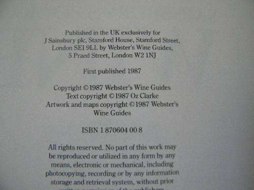 SAINSBURY`S BOOK OF WINE  by Oz Clarke