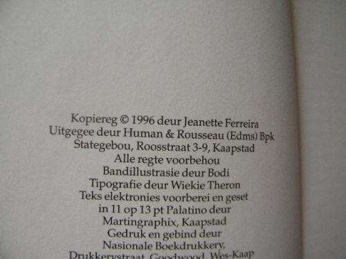2 X JEANETTE FERREIRA: Catharina en Charlotta  (Skryfster van Babette)