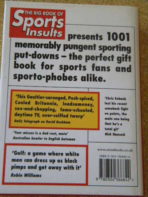 THE BIG BOOK OF SPORTS INSULTS  by David Milsted