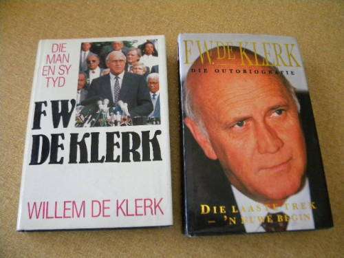 2 X  F W DE KLERK: DIE MAN EN SY TYD  EN DIE OUTOBIOGRAFIE
