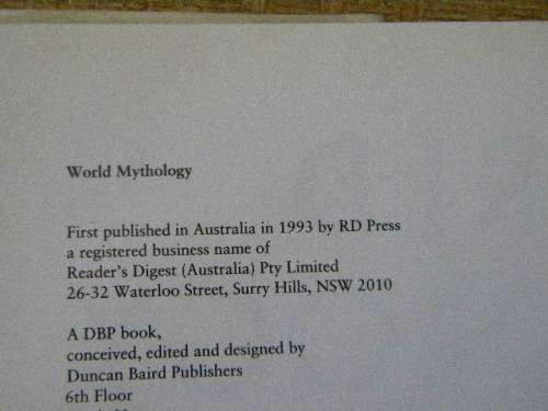WORLD MYTHOLOGY  The Illustrated Guide  by Roy Willis  Foreword: Robert Walter