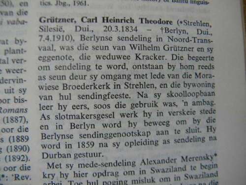 SUID-AFRIKAANSE BIOGRAFIESE WOORDEBOEK  Deel I  Hoofredakteur: W.J. de Kock